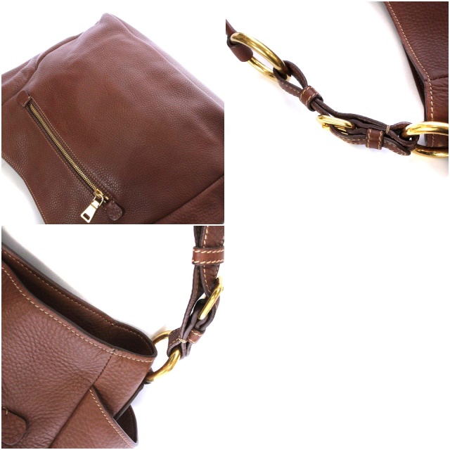 プラダ PRADA ショルダーバッグ ワンショルダー レザー NOCCIOLO 茶色  