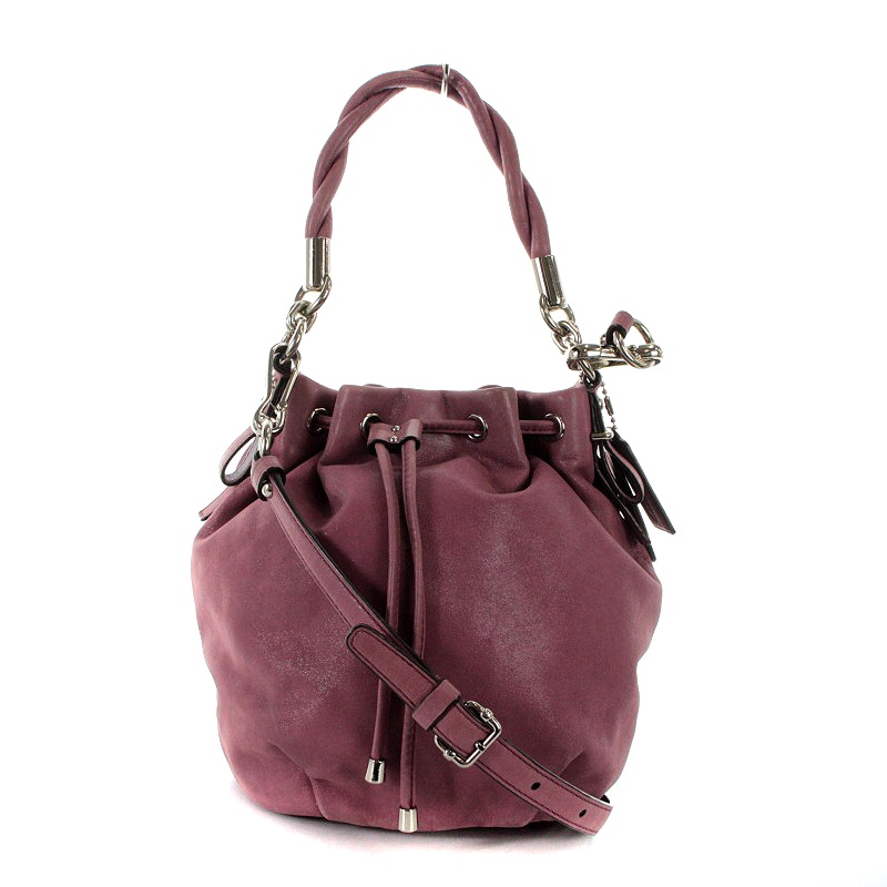 コーチ COACH 巾着バッグ ハンドバッグ ショルダーバッグ 2way レザー 