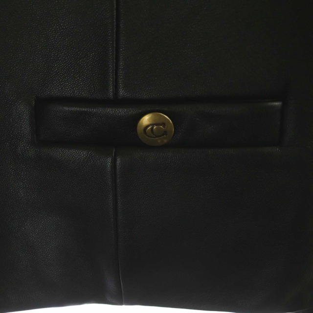 コーチ COACH テーラードレザージャケット ノーカラー ジップアップ 4  