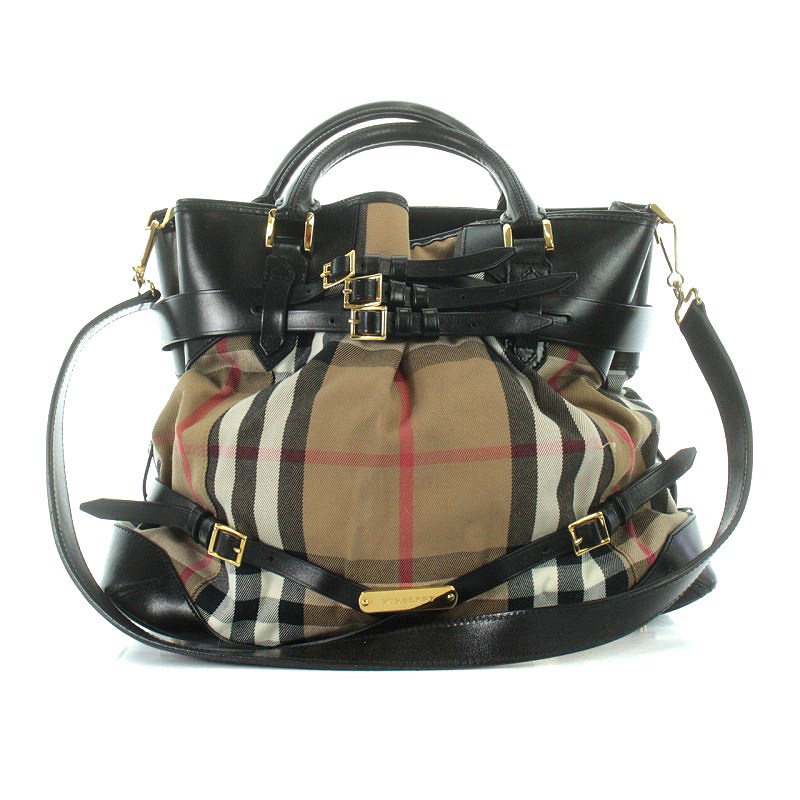 BURBERRY バーバリー キャンバス レザー ノバチェック ショルダー 