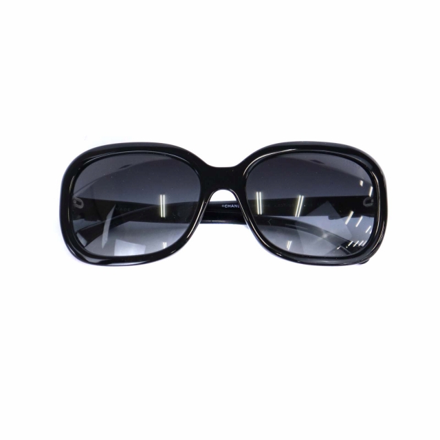 シャネル CHANEL ココマークリボンモチーフサングラス 黒 ブラック  