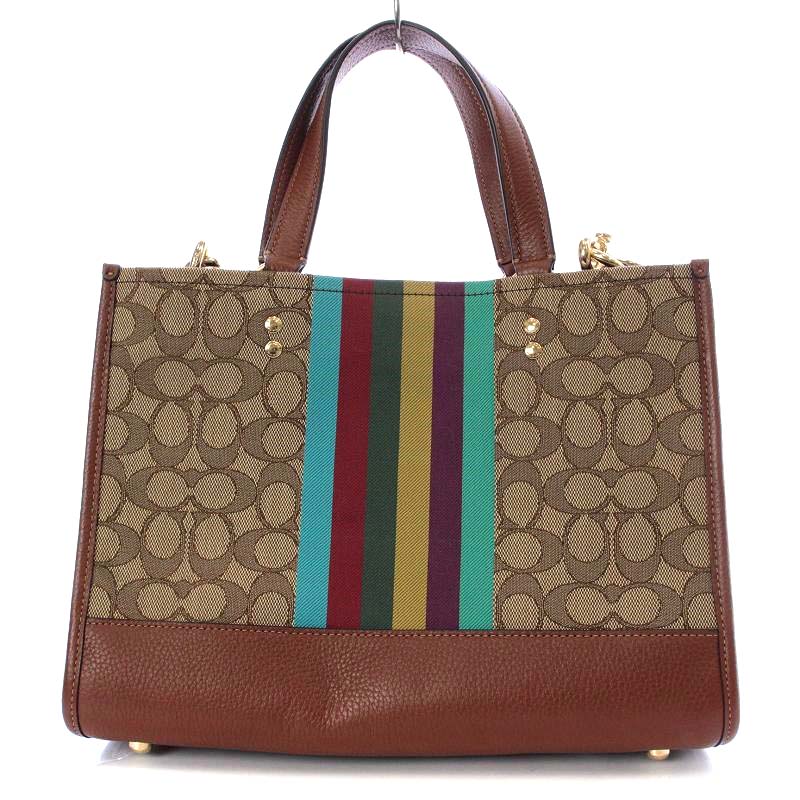 coach コーチストライプデザイン トートバックC5794 シグネチャー