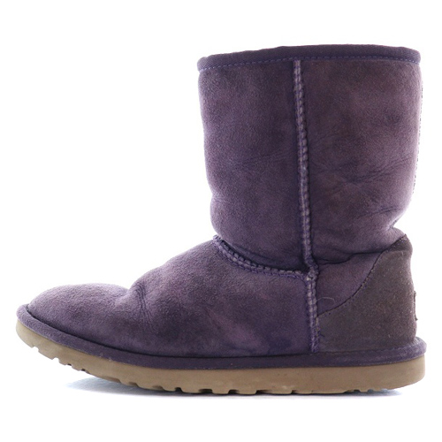 UGG ムートンブーツ ショート 紫 23cm UGG アグ 6 23cm 本革