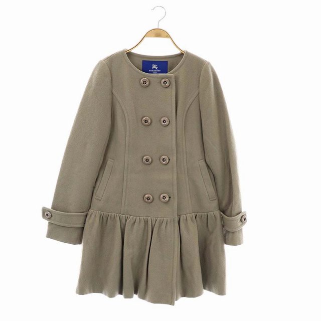 バーバリーブルーレーベル BURBERRY BLUE LABEL ノーカラー フリル 