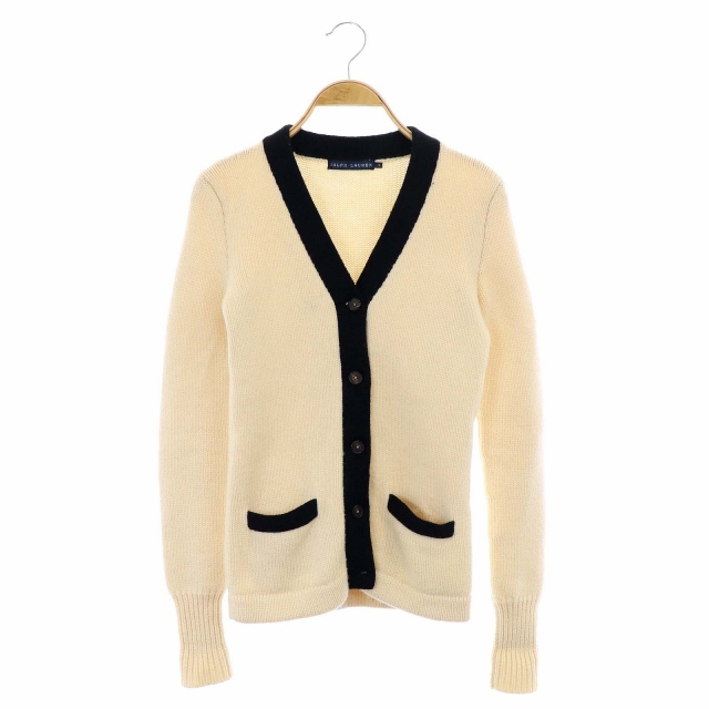 ラルフローレン RALPH LAUREN ウール ニット 長袖 カーディガン V 