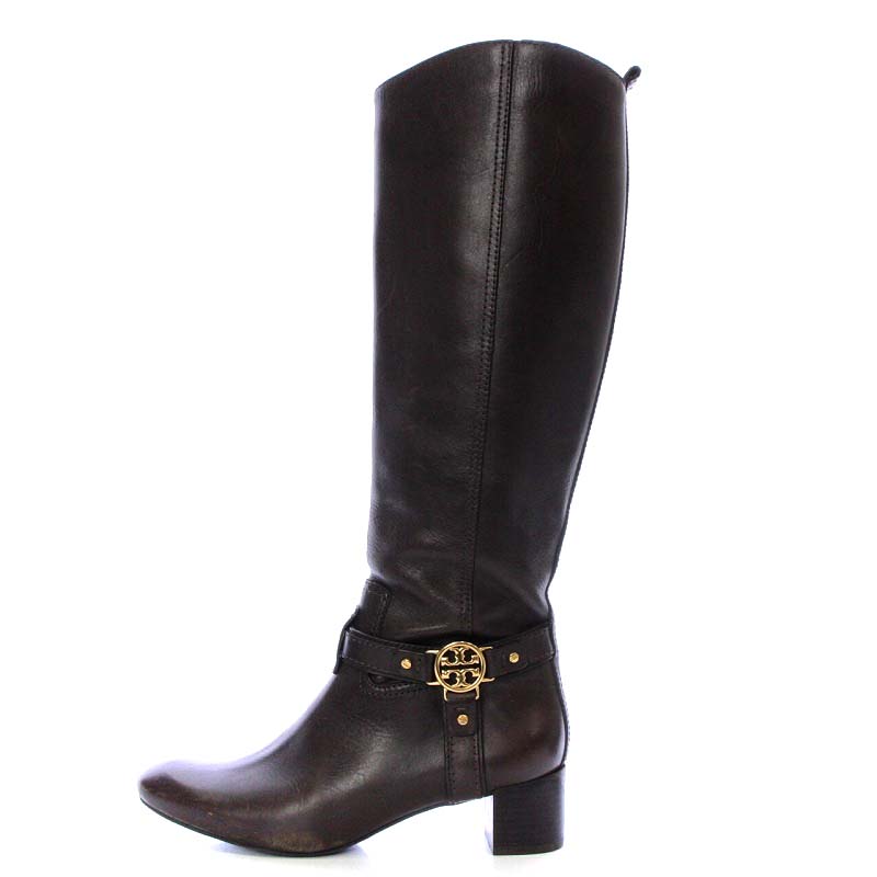 トリーバーチ TORY BURCH ブーツ ロング ハイヒール ロゴバックル 