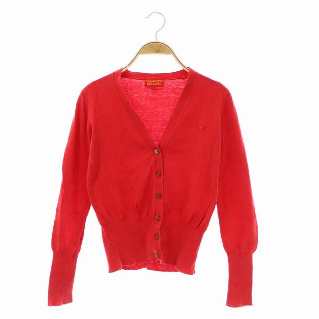 ヴィヴィアンウエストウッド レッドレーベルVivienne Westwood Red Label タータンチェックプリーツ切替カーディガン  赤グレー黒1 (K-138184) ヴィヴィアンウエストウッド　レッドレーベル　カーディガン