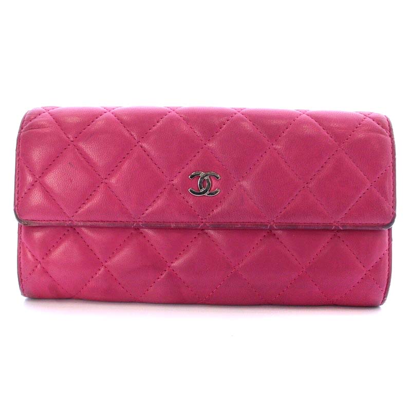 シャネル CHANEL マトラッセ 長財布 二つ折り ココマーク レザー  