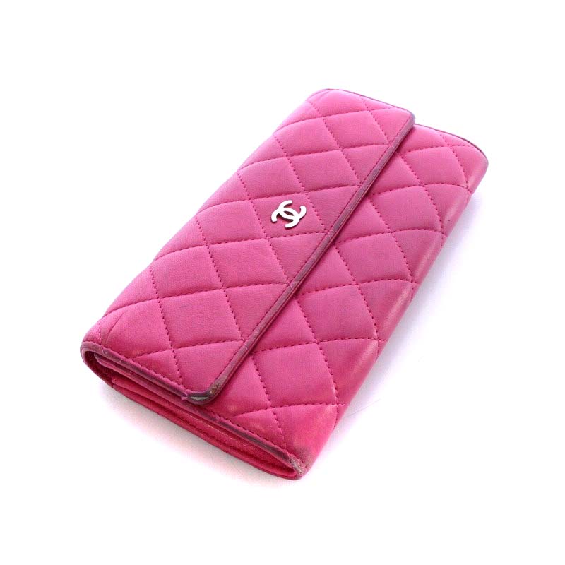 シャネル CHANEL マトラッセ 長財布 二つ折り ココマーク レザー  