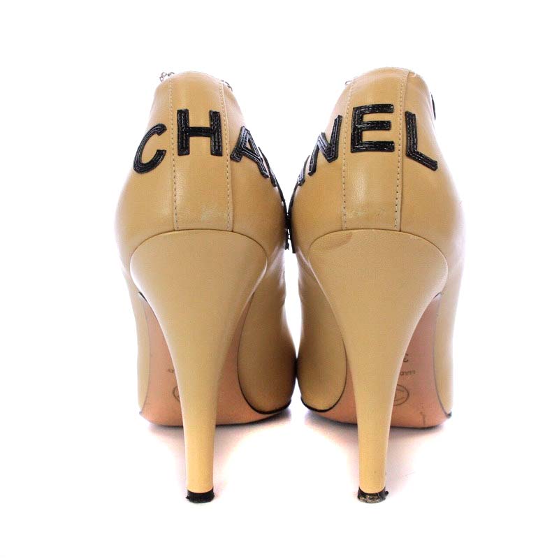 シャネル CHANEL パンプス ピンヒール ココマーク アンクルチェーン 