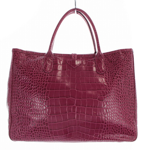 ロンシャン LONGCHAMP ハンドバッグ クロコ 型押し トートバッグ 