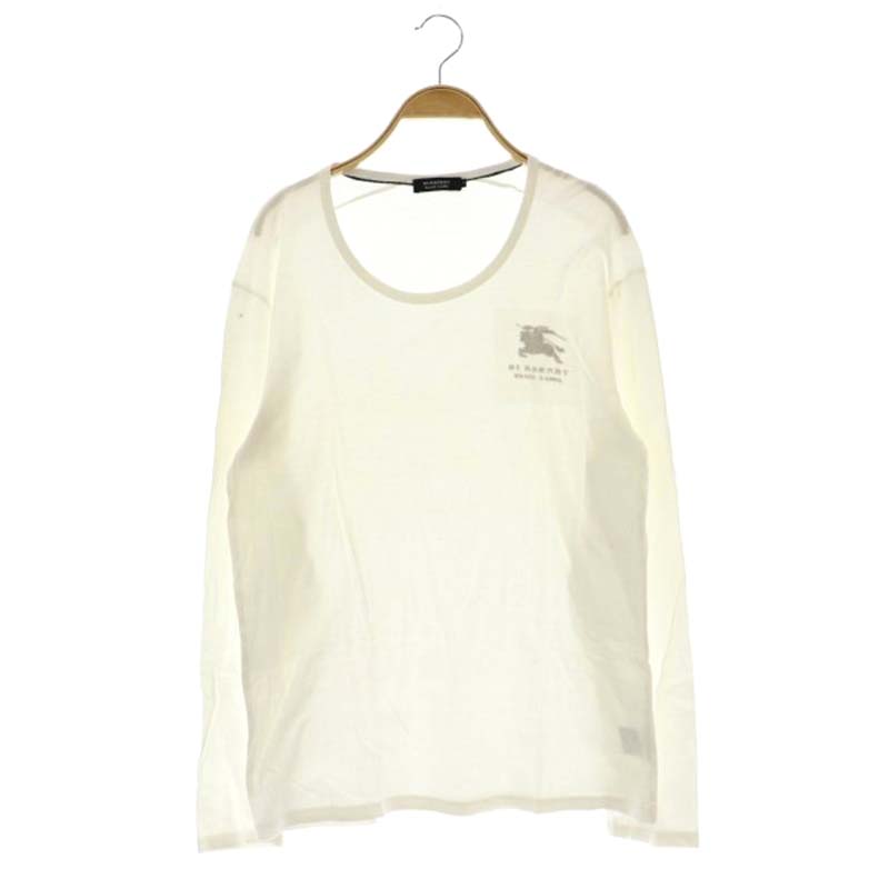 BURBERRYロゴ刺繍 ブラック長袖カットソー