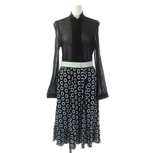 ルイヴィトン LOUIS VUITTON シースルーワンピース 切替 ロング ミモレ  