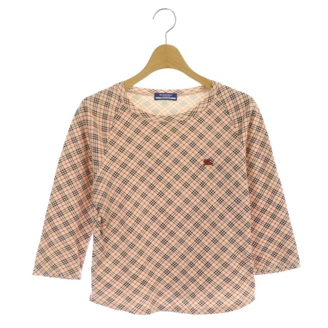 BURBERRY BLUE LABEL」 7分袖カットソー 38 ブルー レディース