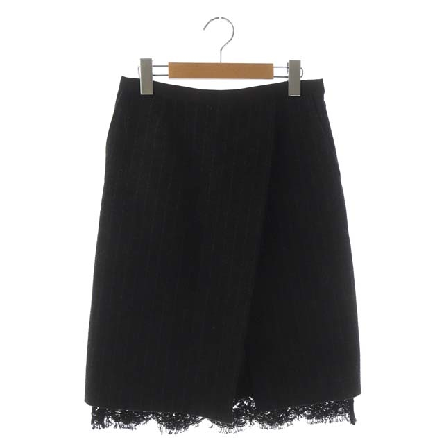 サカイラック sacai luck ウール スリットスカート ひざ丈 台形 レース  