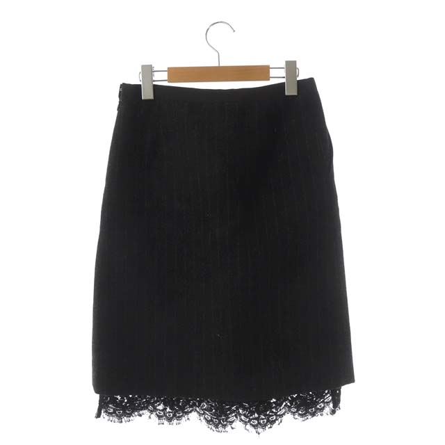 サカイラック sacai luck ウール スリットスカート ひざ丈 台形 レース  