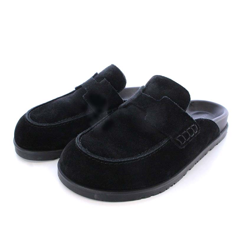 HERMES ブラック スエード ミュール 36 23cm