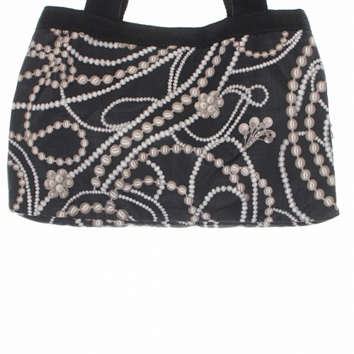 レスポートサック LesportSAC ハンドバッグ トートバッグ パール柄 黒 