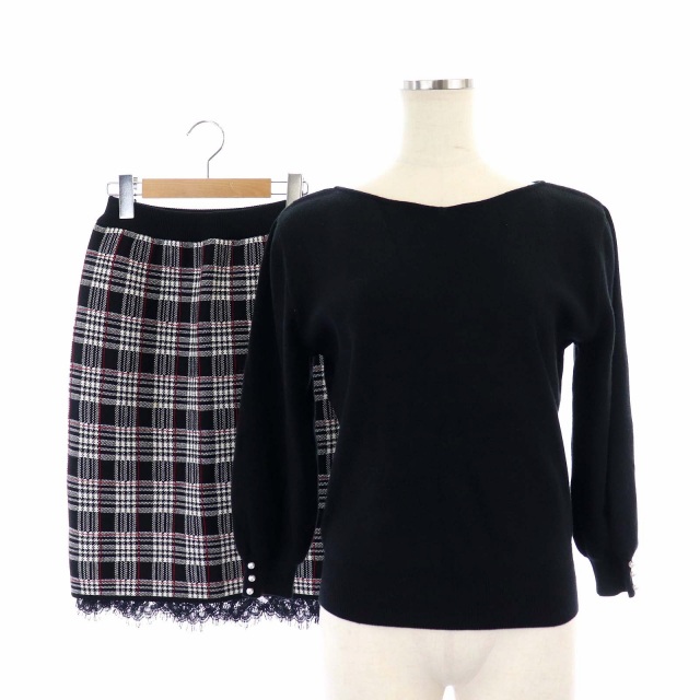 アプワイザーリッシェ Apuweiser-riche 18AW リバーシブルチェック  