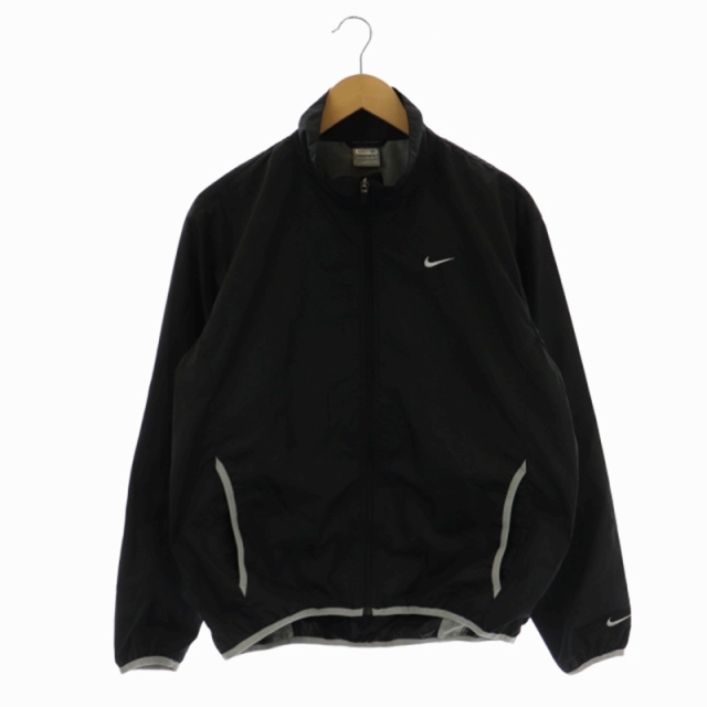 ナイキ NIKE ナイロンジャケット ジャンパー ジップアップ M 黒