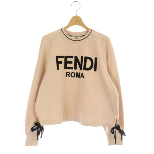フェンディ FENDI サイドリボン ロゴスウェット トレーナー 長袖 