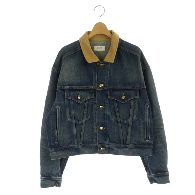 セリーヌ CELINE by hedi slimane 2Q493365M TRUCKER JACKET IN DARK 