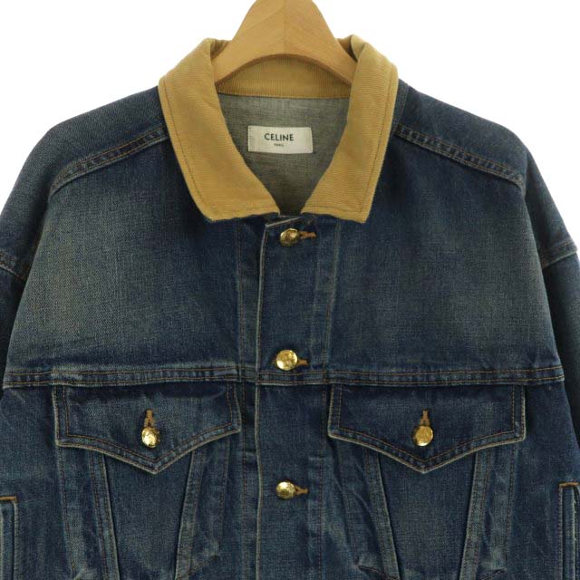 セリーヌ CELINE by hedi slimane 2Q493365M TRUCKER JACKET IN DARK  