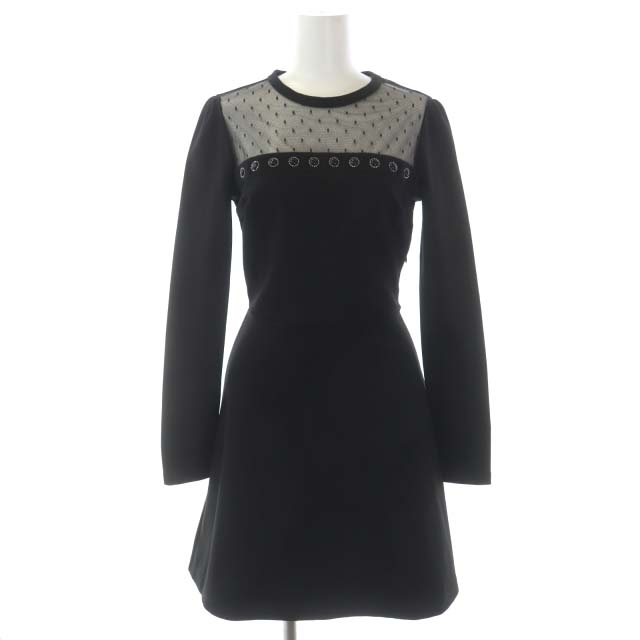 レッド ヴァレンティノ RED VALENTINO チュール切替 装飾 リボン 