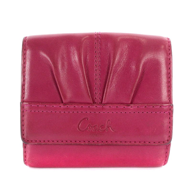 COACH 二つ折り財布 コーラルピンク　　　新品未使用 coach 財布 二つ折り ピンク COACH コーチ 財布 コーチファクトリー