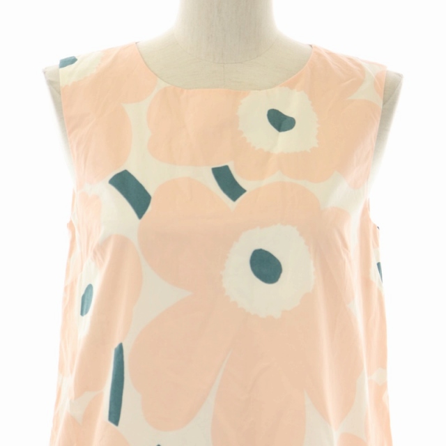 マリメッコ marimekko ウニッコ ノースリーブワンピース 膝丈 花柄 A  