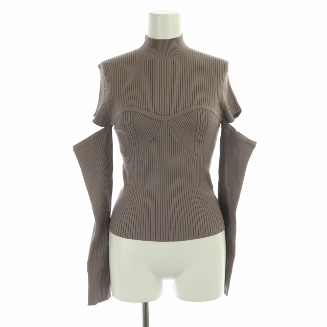 スナイデル snidel 22AW Sustainableアームスリットシンプルニットプル 