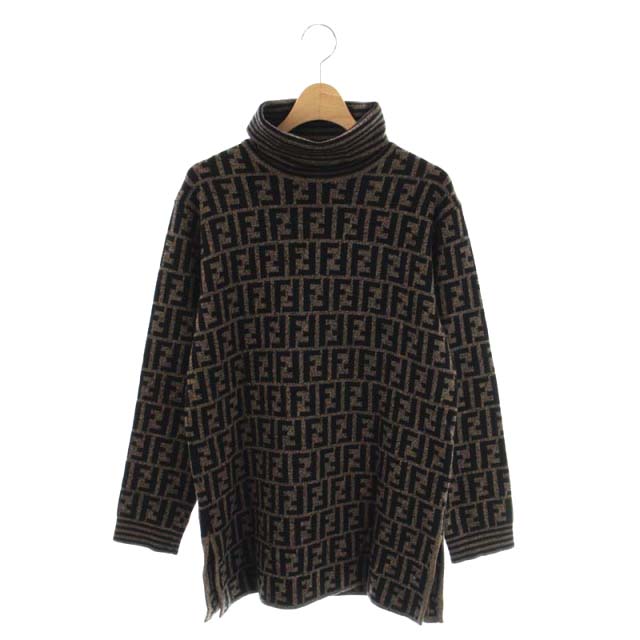 フェンディ FENDI ズッカ柄 タートルネック ニット セーター 