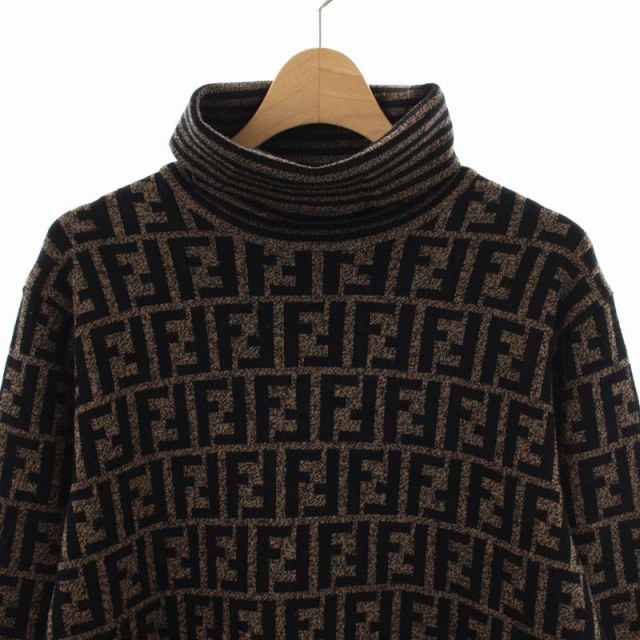 フェンディ FENDI ズッカ柄 タートルネック ニット セーター 