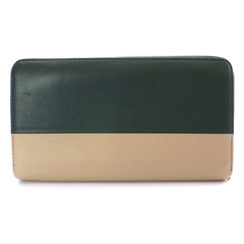 セリーヌ CELINE バイカラー ラージジップ マルチファンクション 長 