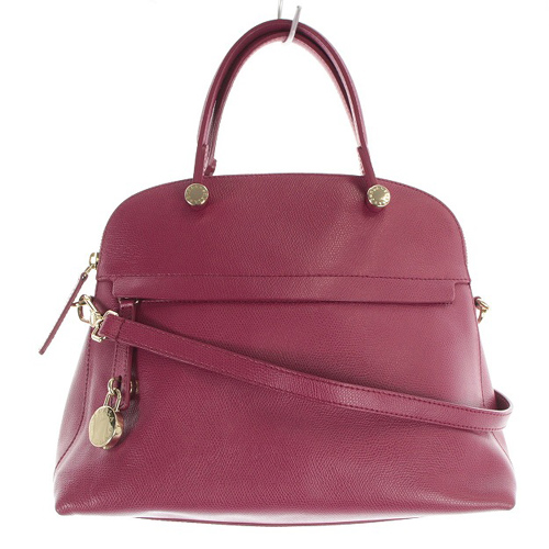 フルラ FURLA パイパー ハンドバッグ ショルダーバッグ 2way レザー 紫  