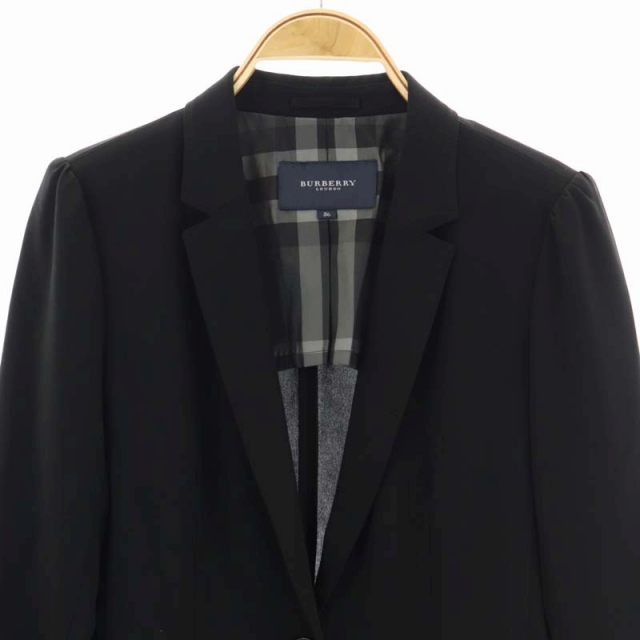 BURBERRY LONDON 　ダブルコート　薄手　ジャケット　ブラック　９ BURBERRY LONDON バーバリー ロンドン 3943394 2B ウール スーツ