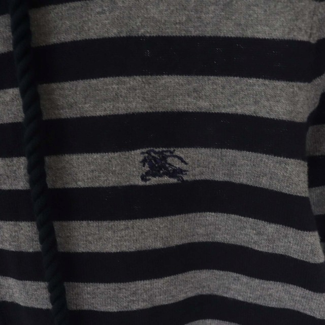 BURBERRY BLUE LABEL ボーダー ニットパーカー ファー付き38 BURBERRY BLUE LABEL バーバリーブルーレーベル E1J02-802-07
