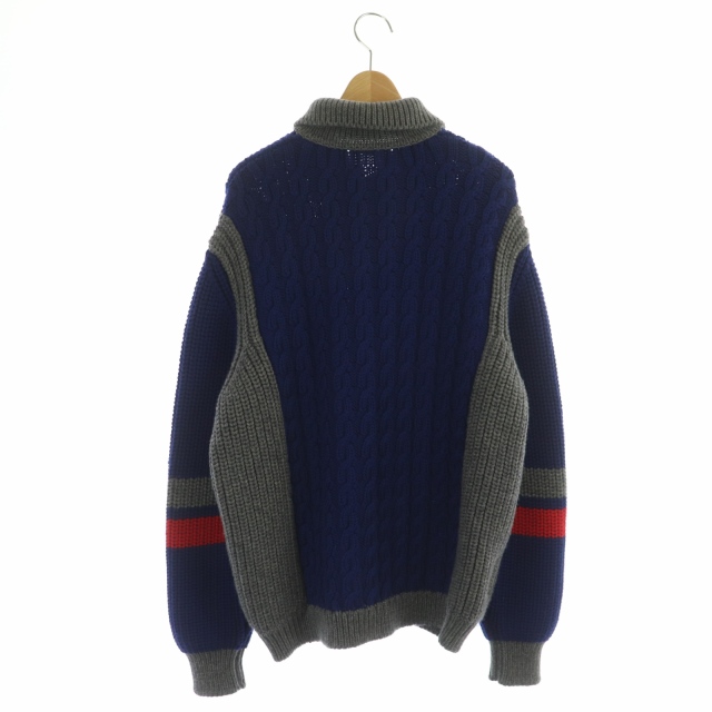 miu miu グレー ケーブルニット カーディガン 38 グレー（灰色）系