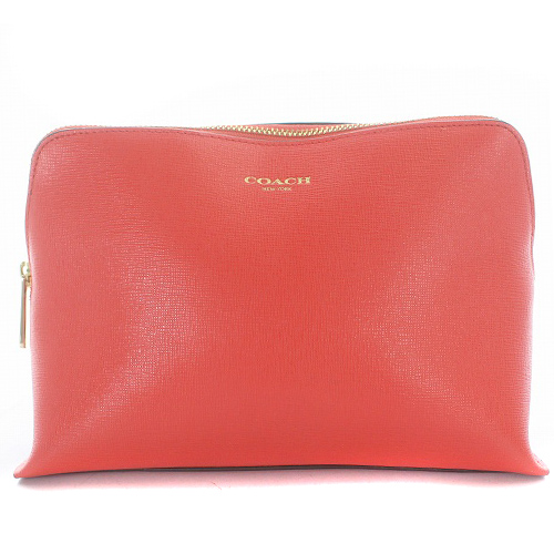コーチ COACH ポーチ コスメ レザー ロゴ 赤 レッド /SR1 レディース 