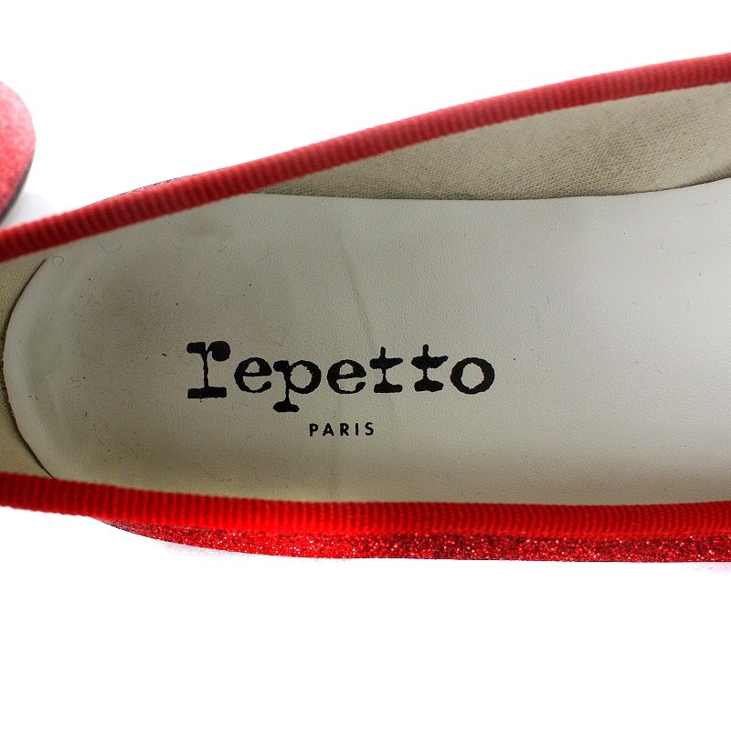 レペット Repetto サンドリオン バレエシューズ パンプス リボン ラメ 