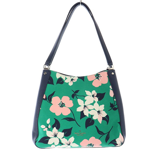 ケイトスペード KATE SPADE キャンバス ハンドバッグ 花柄 ショルダー 