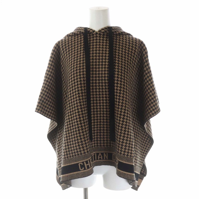 クリスチャンディオール Christian Dior カシミヤ 千鳥格子 ロゴ 