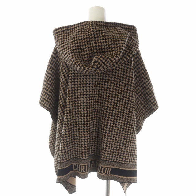 クリスチャンディオール Christian Dior カシミヤ 千鳥格子 ロゴ 