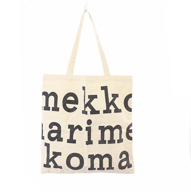 マリメッコ marimekko ノベルティ コットントートバッグ ロゴ ベージュ 