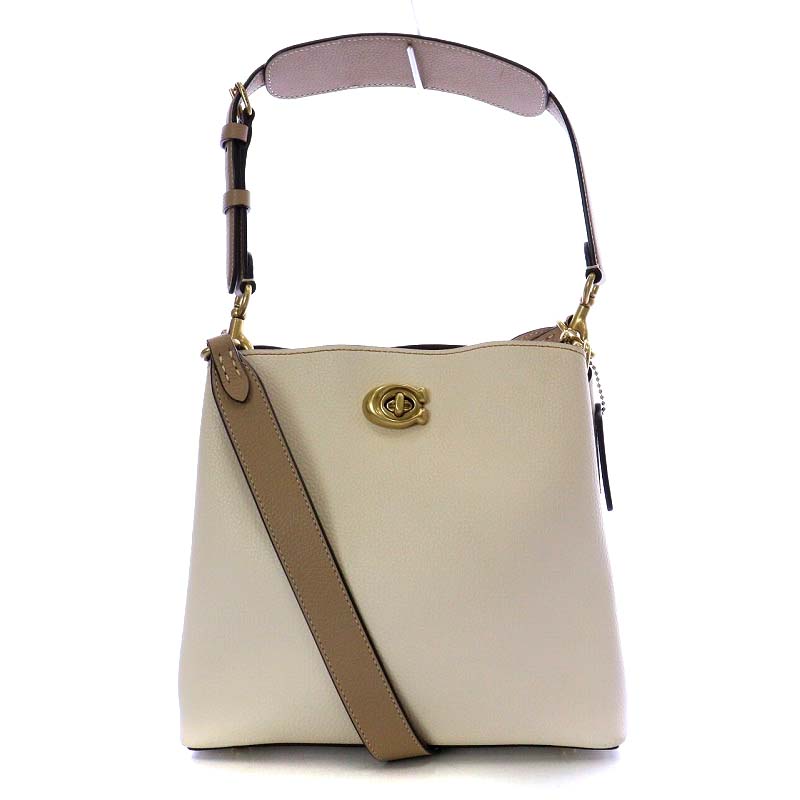 コーチ COACH ウィロウ バケット バッグ カラーブロック ハンドバッグ 