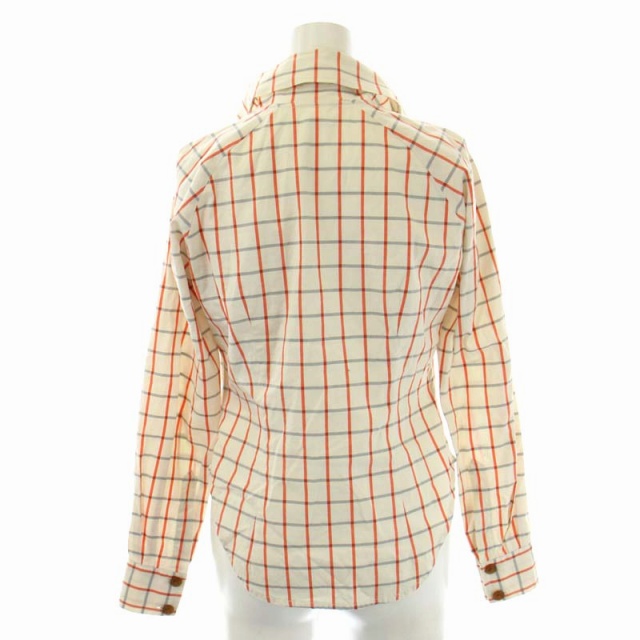 ヴィヴィアンウエストウッド♪変形長袖ブラウス チェック柄 オーブ刺繍 サイズ ヴィヴィアンウエストウッド チェックシャツ 長袖 オーブ刺繍