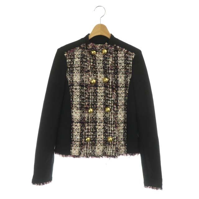 トリーバーチ TORY BURCH ツイード切替 ジャケット ダブル 金ボタン 