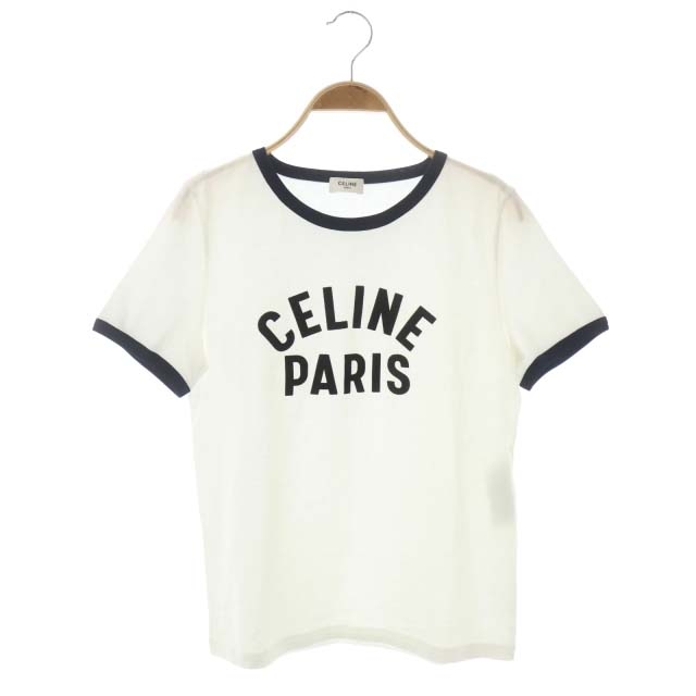 セリーヌ CELINE PARIS ロゴ リンガーTシャツ カットソー 半袖 プル  