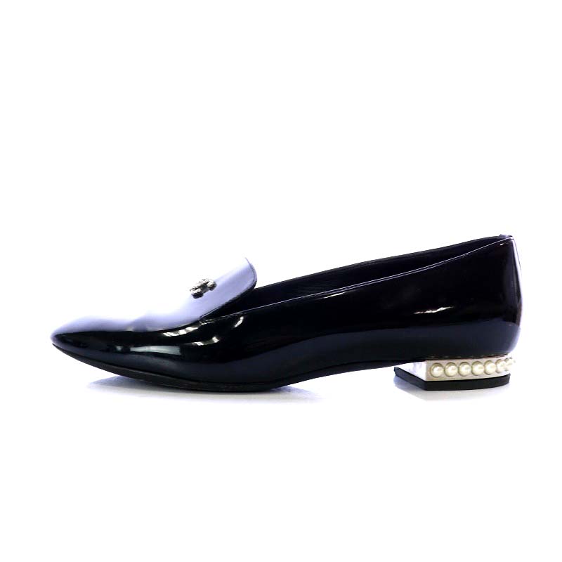 シャネル CHANEL ローファー オペラシューズ ココマーク フェイク  