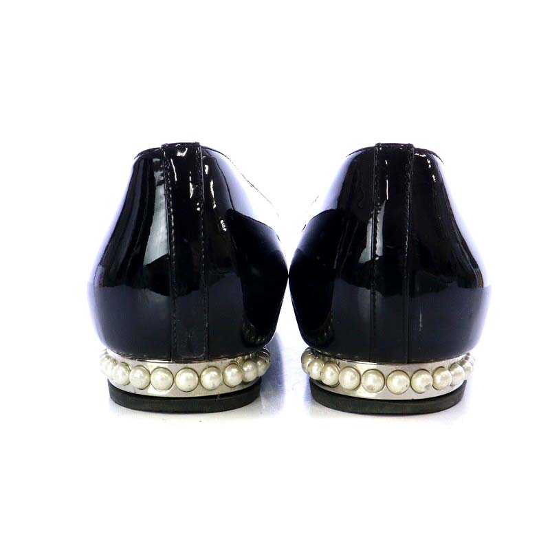 シャネル CHANEL ローファー オペラシューズ ココマーク フェイク  